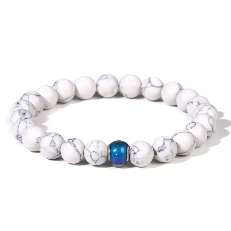 Color Change Mood Beads Bracelet Natural Stone Beads Bracelets for Women Men Emotion Feeling Temperature Charm Bracelet Jewelry