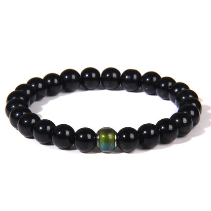 Color Change Mood Beads Bracelet Natural Stone Beads Bracelets for Women Men Emotion Feeling Temperature Charm Bracelet Jewelry