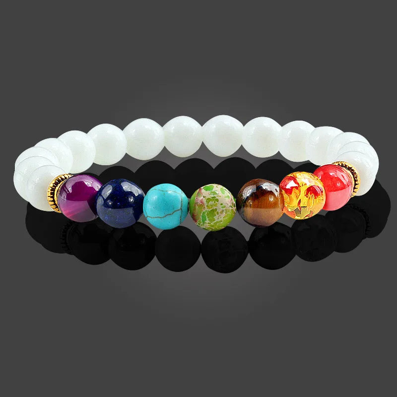 Bracelets Unisexe 7 Chakras – Pierres Naturelles Protectrices