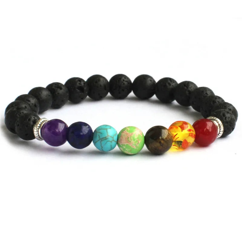 Bracelets Unisexe 7 Chakras – Pierres Naturelles Protectrices