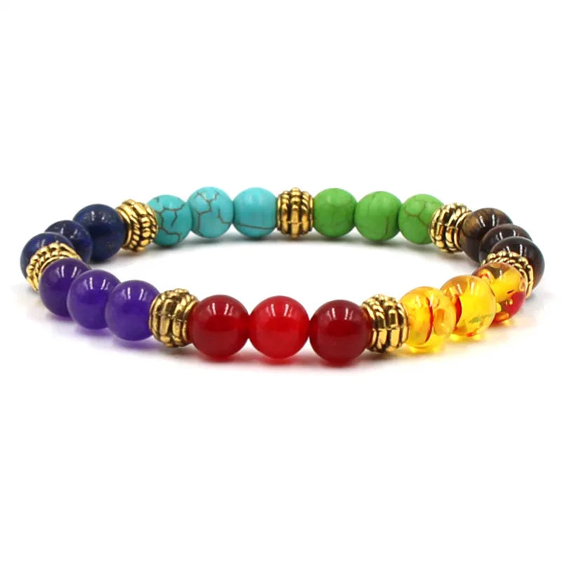 Bracelets Unisexe 7 Chakras – Pierres Naturelles Protectrices