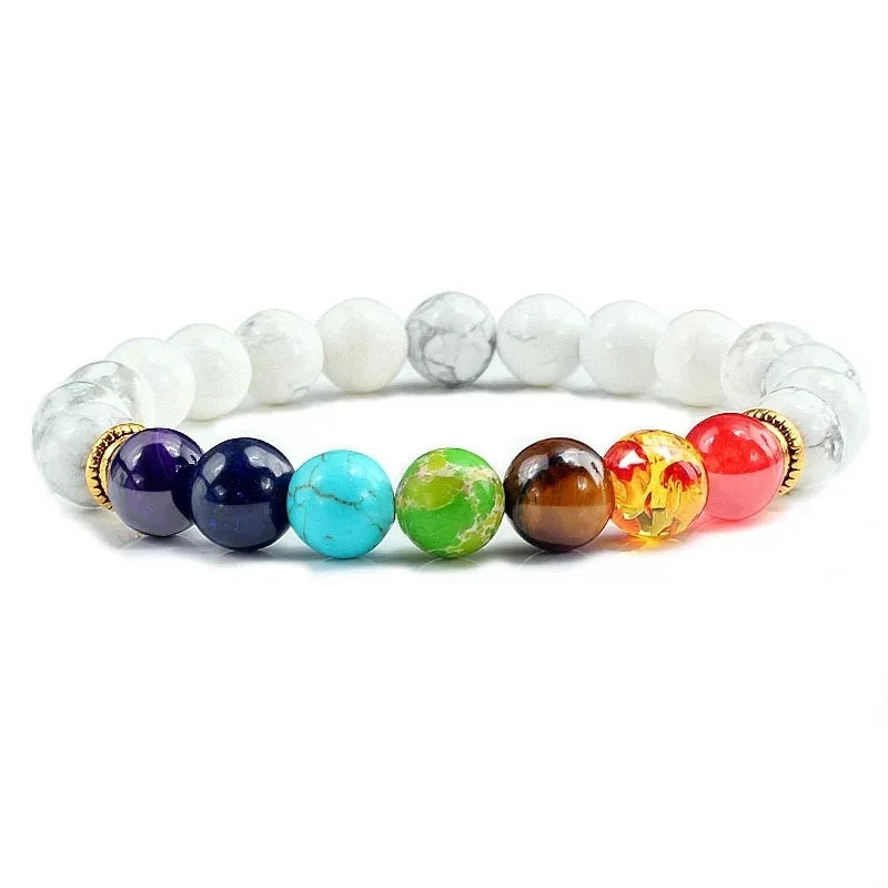 Bracelets Unisexe 7 Chakras – Pierres Naturelles Protectrices