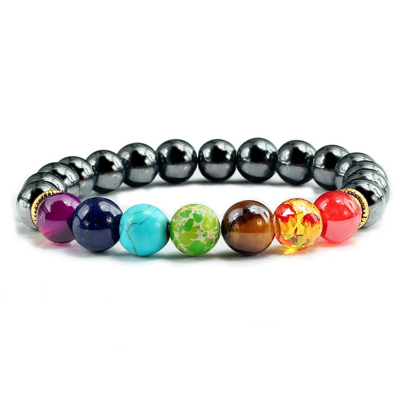 Bracelets Unisexe 7 Chakras – Pierres Naturelles Protectrices