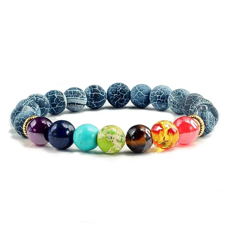 Bracelets Unisexe 7 Chakras – Pierres Naturelles Protectrices