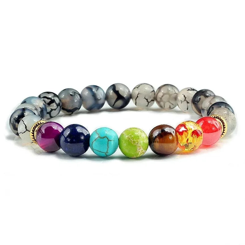 Bracelets Unisexe 7 Chakras – Pierres Naturelles Protectrices