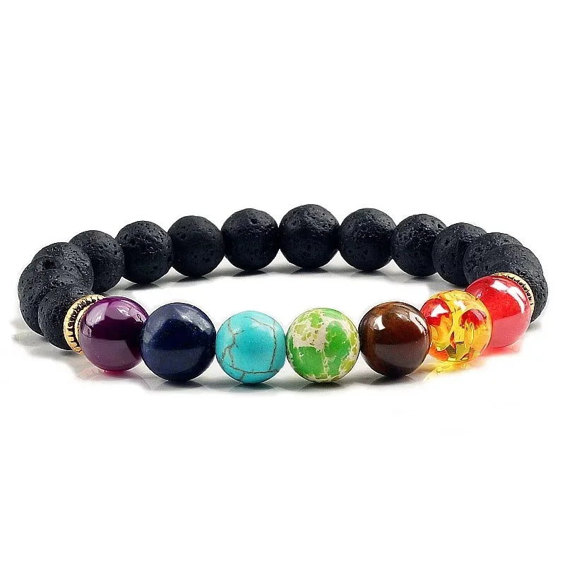 Bracelets Unisexe 7 Chakras – Pierres Naturelles Protectrices