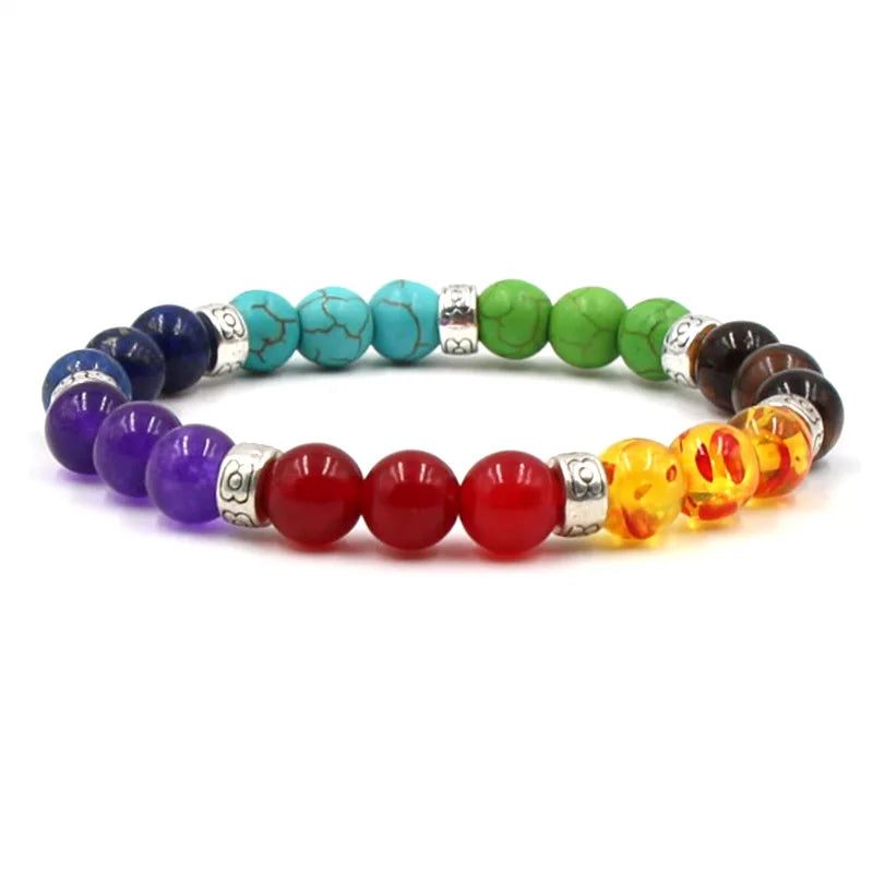 Bracelets Unisexe 7 Chakras – Pierres Naturelles Protectrices