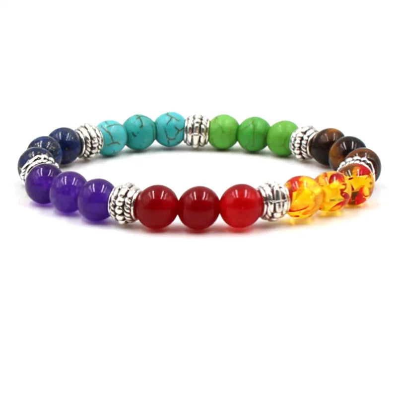Bracelets Unisexe 7 Chakras – Pierres Naturelles Protectrices