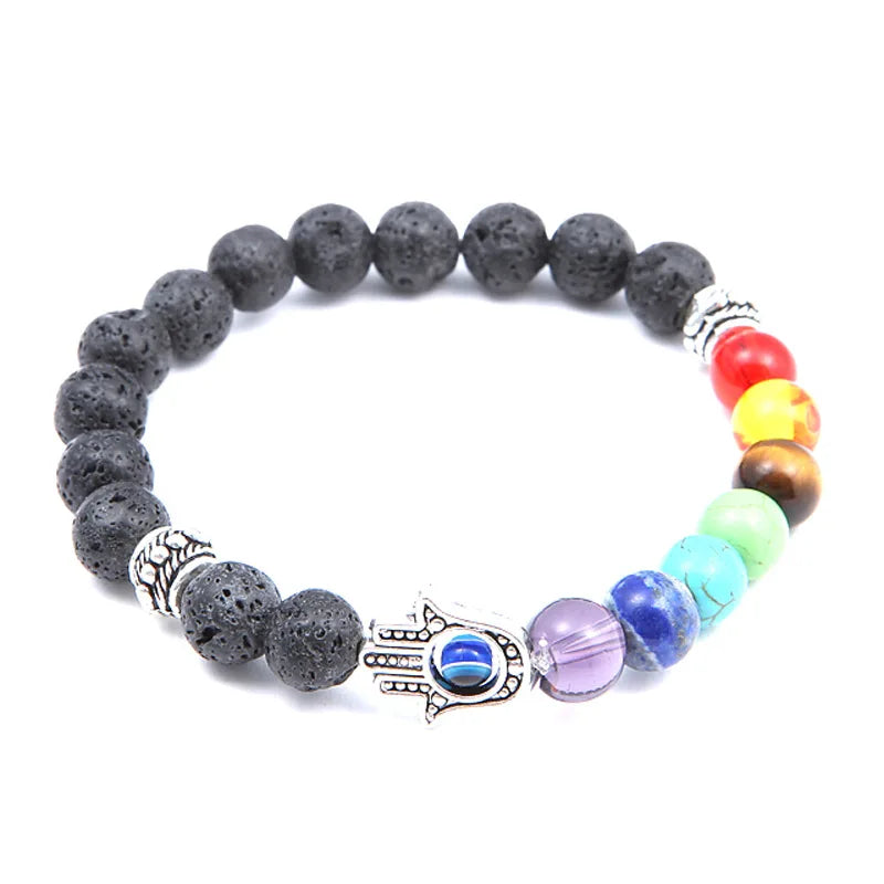 Bracelets Unisexe 7 Chakras – Pierres Naturelles Protectrices