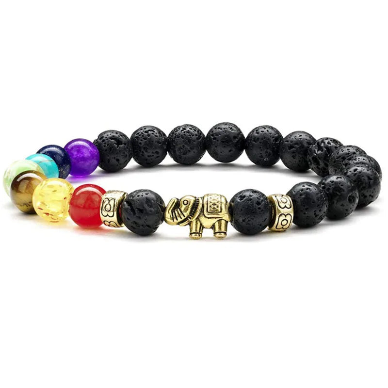 Bracelets Unisexe 7 Chakras – Pierres Naturelles Protectrices