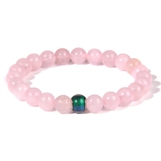 Color Change Mood Beads Bracelet Natural Stone Beads Bracelets for Women Men Emotion Feeling Temperature Charm Bracelet Jewelry